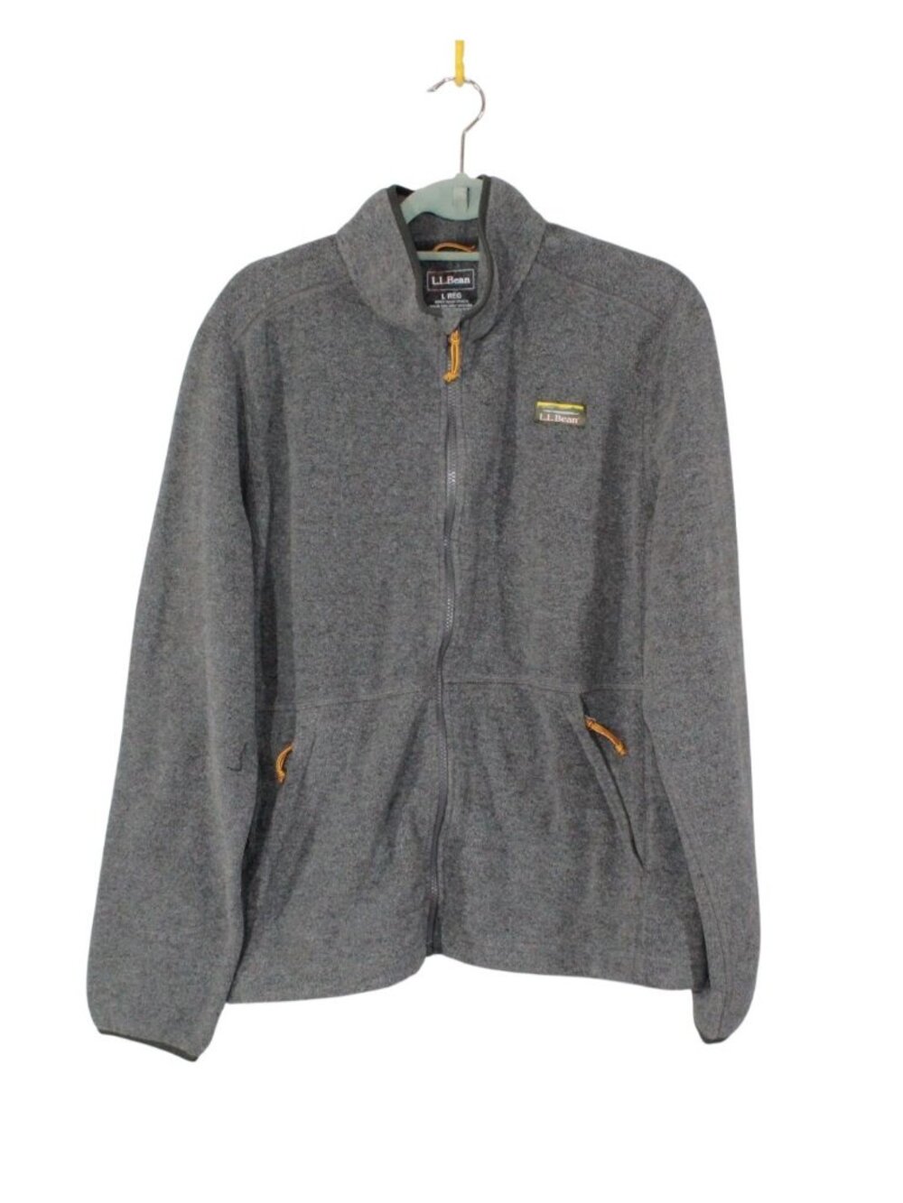 LL Bean Men's Mountain Classic Fleece Jacket Gray Casual Outdoor Layering Large